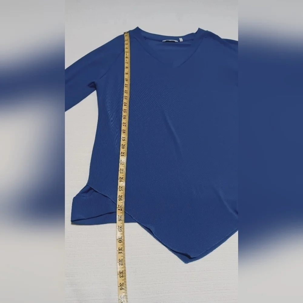 Soft Surroundings Madeline Tunic blue tunic V-neck, long sleeve Size PXL - Picture 9 of 11